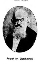 August Cieszkowski (1814-1894). Źródło: "Książka jubileuszowa Dziennika Poznańskiego 1859-1909", Poznań 1909, s. 200.