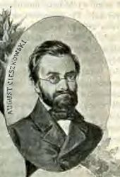August Cieszkowski (1814-1894). Źródło: A. Sokołowski, "Dzieje Polski ilustrowane", t. 4, Wiedeń 1905, s. 665.