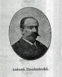 Antoni Donimirski. Źródło: "Praca", nr 1 z 3 I 1909 r., s. 9.