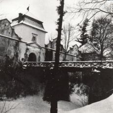 Świrz, obw. lwowski na Ukrainie, most zimą, z arch. rodz. Adama Komorowskiego
