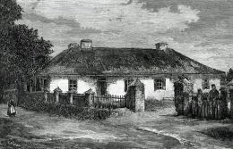 Dom w Dubnie, w którym zmarł Tadeusz Czacki. Źródło: "Tygodnik Ilustrowany", nr 319 z 7 II 1874 r., s. 85.