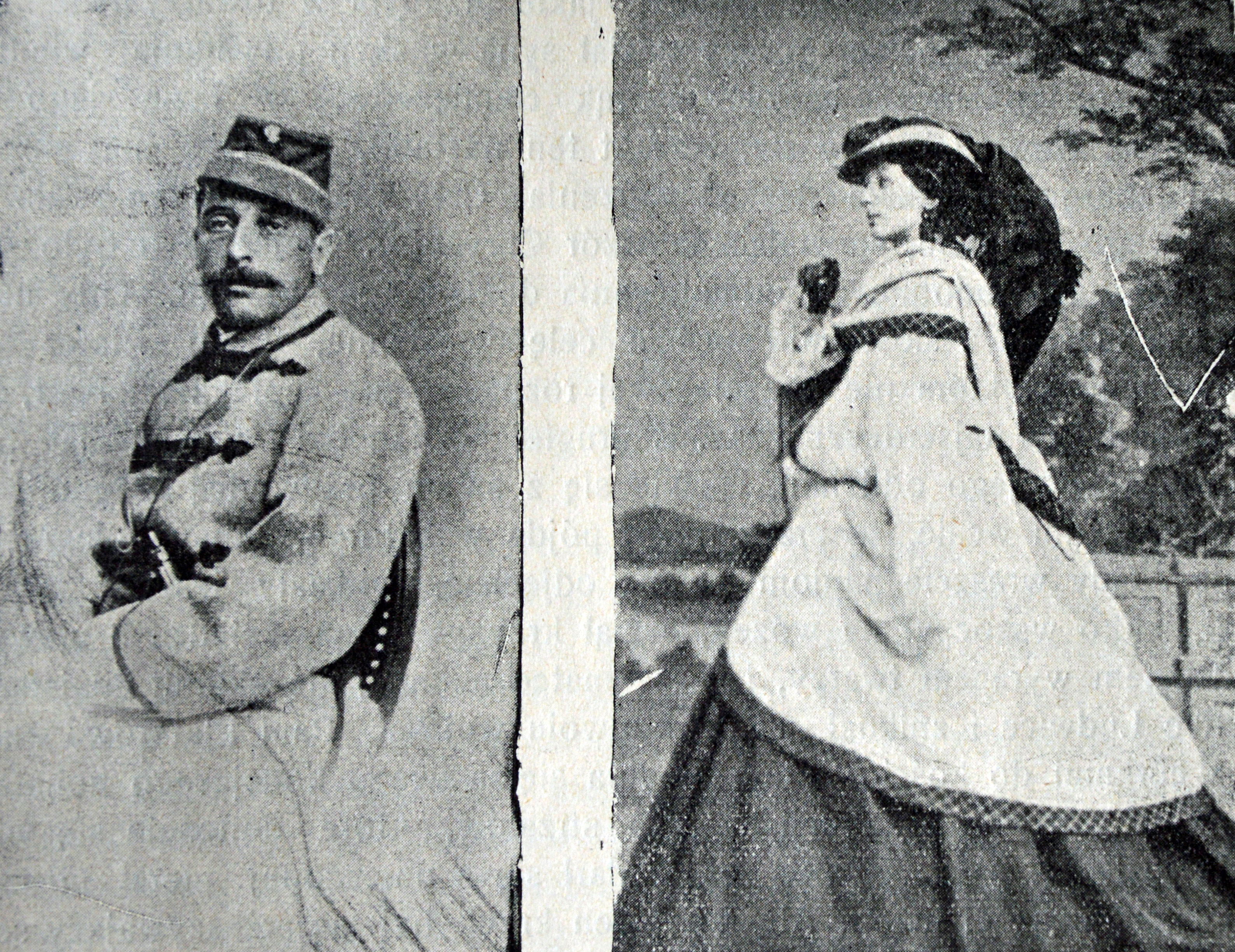 Gen. Józef Hauke-Bossak z żoną Marią Elżbietą Kaczanowską. Źródło: M. Bruchnalska, "Ciche bohaterki. Udział kobiet w powstaniu ...