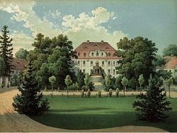 Rochów, pow. łęczycki, pałac Guido von Spangenberga.
Wg A. Duncker, Die ländlichen Wohnsitze, Schlösser und Residenzen der ...