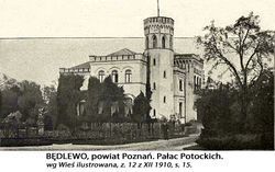 Będlewo, pow. poznański, pałac Bolesława Potockiego.
Wg Wieś ilustrowana, z. 12 z XII 1910, s. 15.