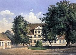 Bodzęcin, pow. goleniowski, pałac Franza Wilhelma Carla von Flemminga.
Wg A. Duncker, Die ländlichen Wohnsitze, Schlösser und ...
